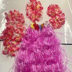 Pink Hula Skirt Costume for Kids